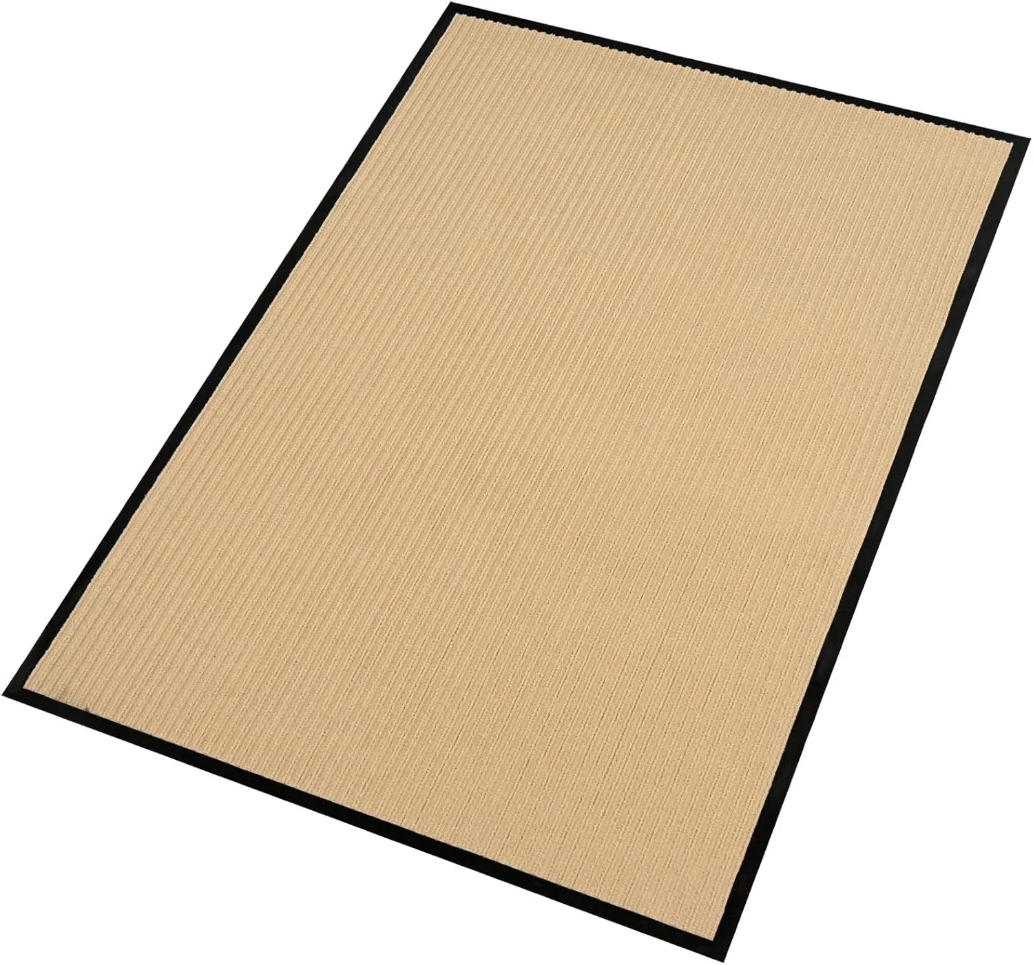 fani Heavy Duty Large Outdoor Indoor Entrance Black Doormat Waterproof Low Profile Entrance Rug Front Door Mat Patio Anti-Skid Rubber Back, 31x47 inch (Beige)