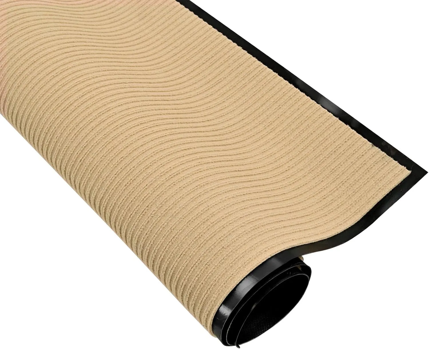 fani Heavy Duty Large Outdoor Indoor Entrance Black Doormat Waterproof Low Profile Entrance Rug Front Door Mat Patio Anti-Skid Rubber Back, 31x47 inch (Beige)