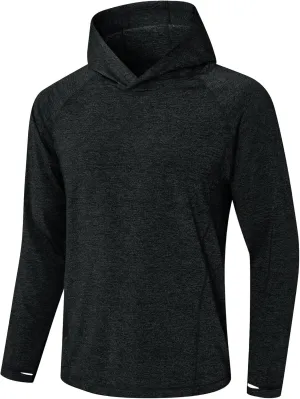 Fishing Shirts for Men Long Sleeve: UPF 100  UV Sun Protection Hoodie - Swimming Hiking Outdoor Running Rash Guard