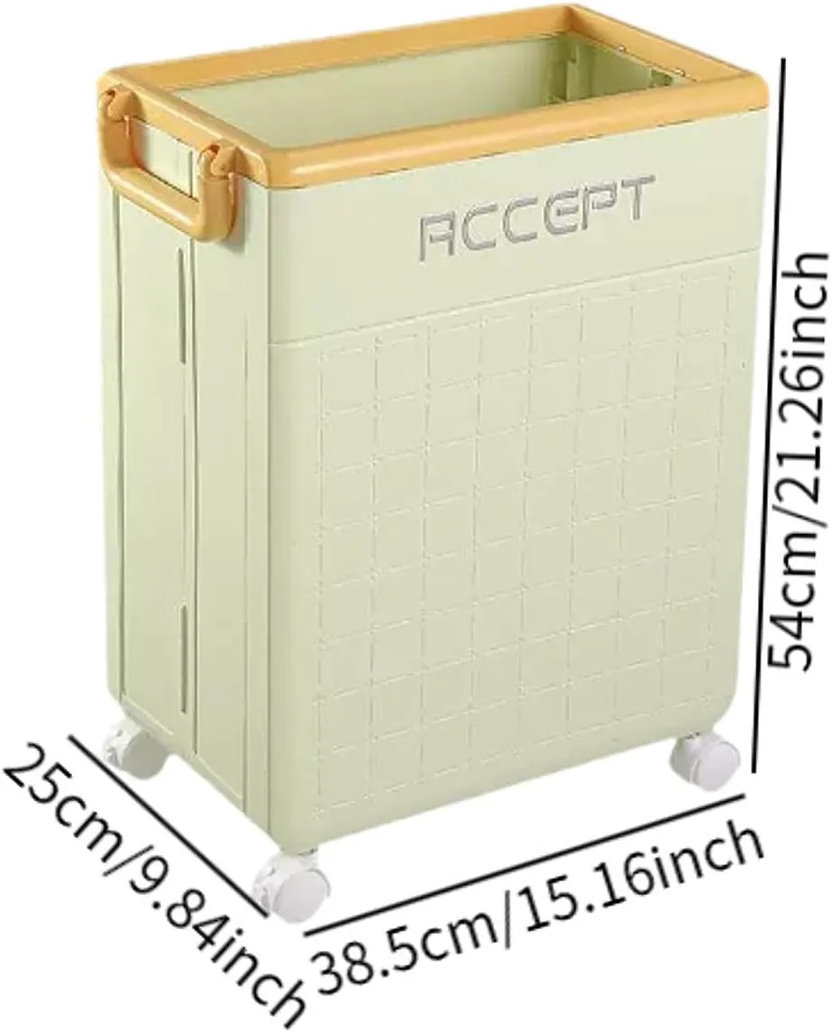 Fitness Equipment Storage Basket, Exercise Equipment Organizer with Lockable Wheels, Foldable Mat Holder for Kettlebells