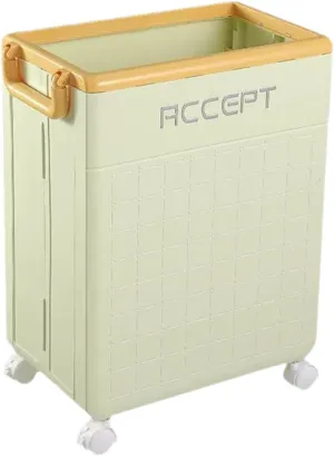 Fitness Equipment Storage Basket, Exercise Equipment Organizer with Lockable Wheels, Foldable Mat Holder for Kettlebells