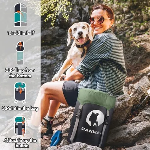 Flannel Sleeping Bag for Adults/Kids Sleeping Bag for Camping