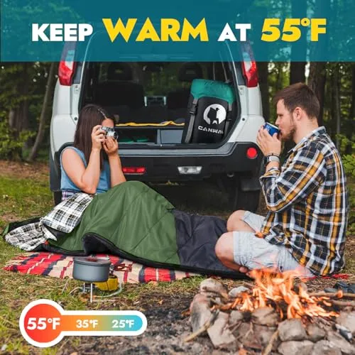 Flannel Sleeping Bag for Adults/Kids Sleeping Bag for Camping