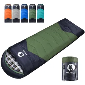 Flannel Sleeping Bag for Adults/Kids Sleeping Bag for Camping
