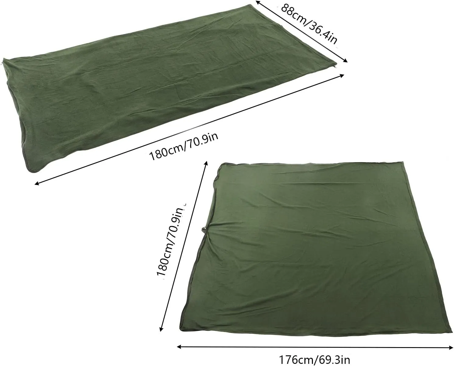 Fleece Sleeping for Adults, Camping and Hiking, Warm and Breathable, Multi Purpose Use, Lightweight and to Store, Machine Washable, Skin Friendly Fabric