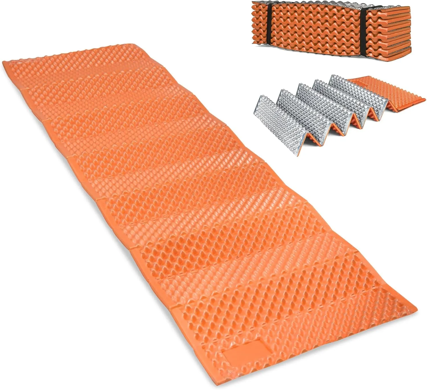 Foam Sleeping Pad for Camping Lightweight Outdoor Folding Mat Closed Cell Foam Pad Portable Waterproof Sleeping Mat for Hiking Backpacking Aluminum XPE Camping Accessories 0 