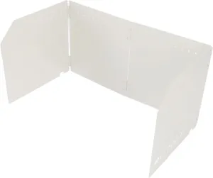 Foldable 4 Plates Stove Windshield Portable Iron Windscreen for Camping Picnic, Easy to Carry and Versatile (Beige)