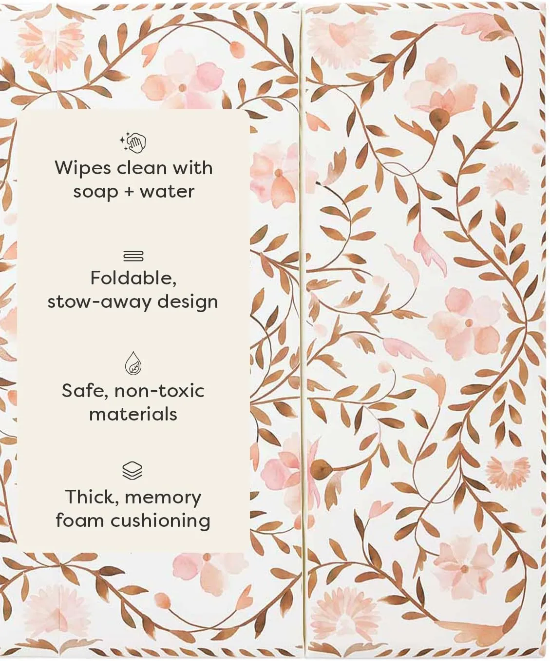 Foldable Baby Tumbling Mat – Padded Baby Play Mat for Floor | Memory Foam Play Mat for Baby | Foldable Kids Play Mat | Durable, Stylish, and Cushioned Design