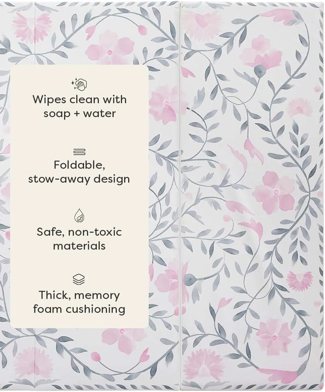 Foldable Baby Tumbling Mat – Padded Baby Play Mat for Floor | Memory Foam Play Mat for Baby | Foldable Kids Play Mat | Durable, Stylish, and Cushioned Design
