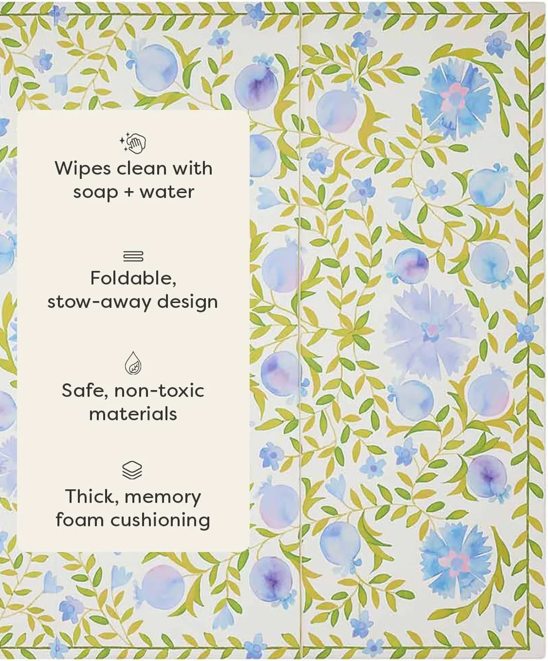Foldable Baby Tumbling Mat – Padded Baby Play Mat for Floor | Memory Foam Play Mat for Baby | Foldable Kids Play Mat | Durable, Stylish, and Cushioned Design