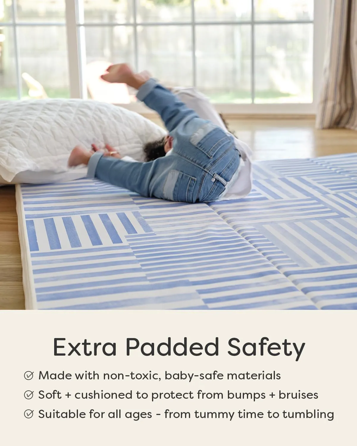 Foldable Baby Tumbling Mat – Padded Baby Play Mat for Floor | Memory Foam Play Mat for Baby | Foldable Kids Play Mat | Durable, Stylish, and Cushioned Design
