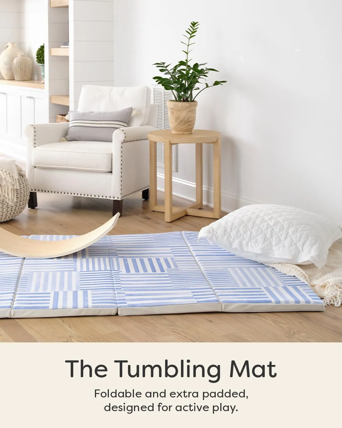 Foldable Baby Tumbling Mat – Padded Baby Play Mat for Floor | Memory Foam Play Mat for Baby | Foldable Kids Play Mat | Durable, Stylish, and Cushioned Design
