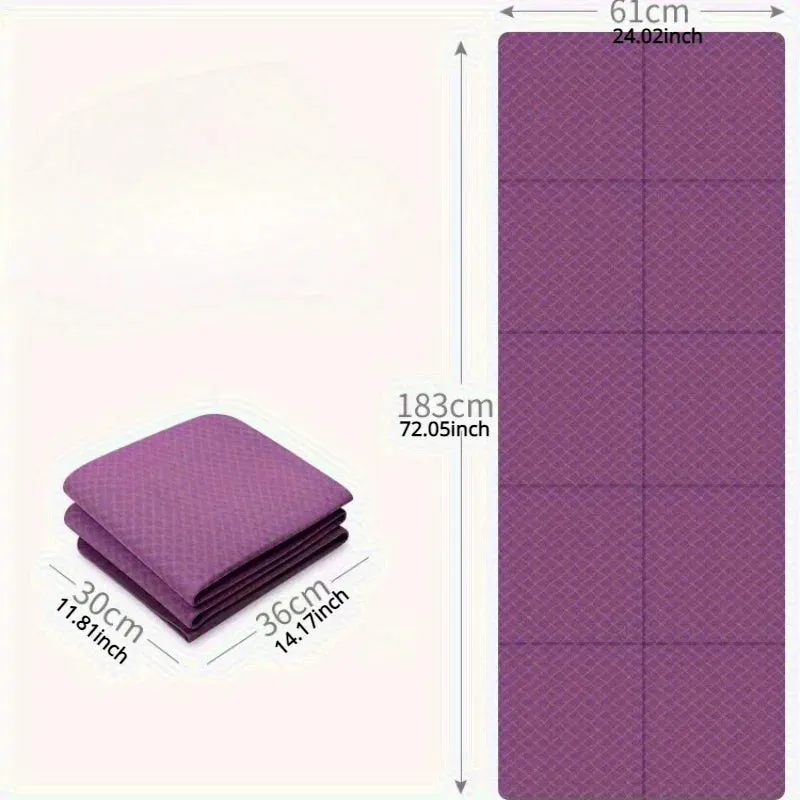 Foldable Eco-Friendly Yoga Mat for Fitness and Dance
