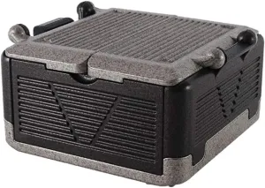 Foldable Food Thermal Box Car Stove Incubator Cooler Lunch Box for Travel Camping Fishing (Black)