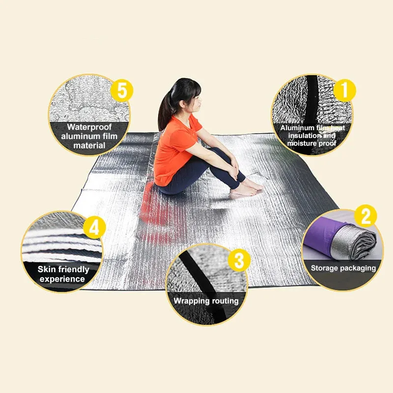 Foldable Insulated Outdoor Sleeping Pad - Moistureproof, Stay Warm, 100-300cm