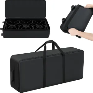 Foldable Rolling Carry Bag Compatible with Camp Chef 3 Burner Stoves, Soft Camping Accessory Cover, Camping Stove Bag with Wheels