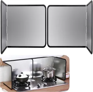 Foldable Stove Splatter Guard Grease Shield Nonstick Oil Stove Splash Guard Cooking Splatter Screen Kitchen Backsplash Protector For Stove Top Wall Gas Range Frying Pan Camping… (Height 40cm)