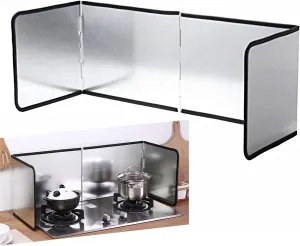Foldable Stove Splatter Guard Grease Shield Nonstick Oil Stove Splash Guard Cooking Splatter Screen Kitchen Backsplash Protector For Stove Top Wall Gas Range Frying Pan Camping