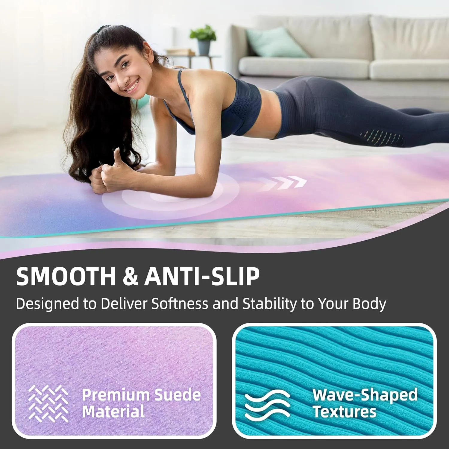 Foldable Yoga Mat for Travel, 68"x24" Folding Travel Gym Mat for Women Yoga Studio, Packable and Portable Pilates Mat with Storage Bag Easy to Carry, Lightweight Travel Workout Mat, 2mm/4mm