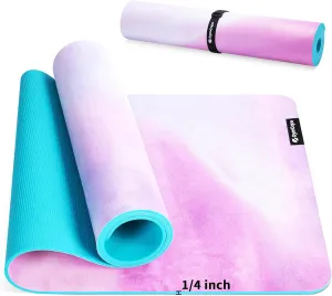 Foldable Yoga Mat for Travel, 68"x24" Folding Travel Gym Mat for Women Yoga Studio, Packable and Portable Pilates Mat with Storage Bag Easy to Carry, Lightweight Travel Workout Mat, 2mm/4mm
