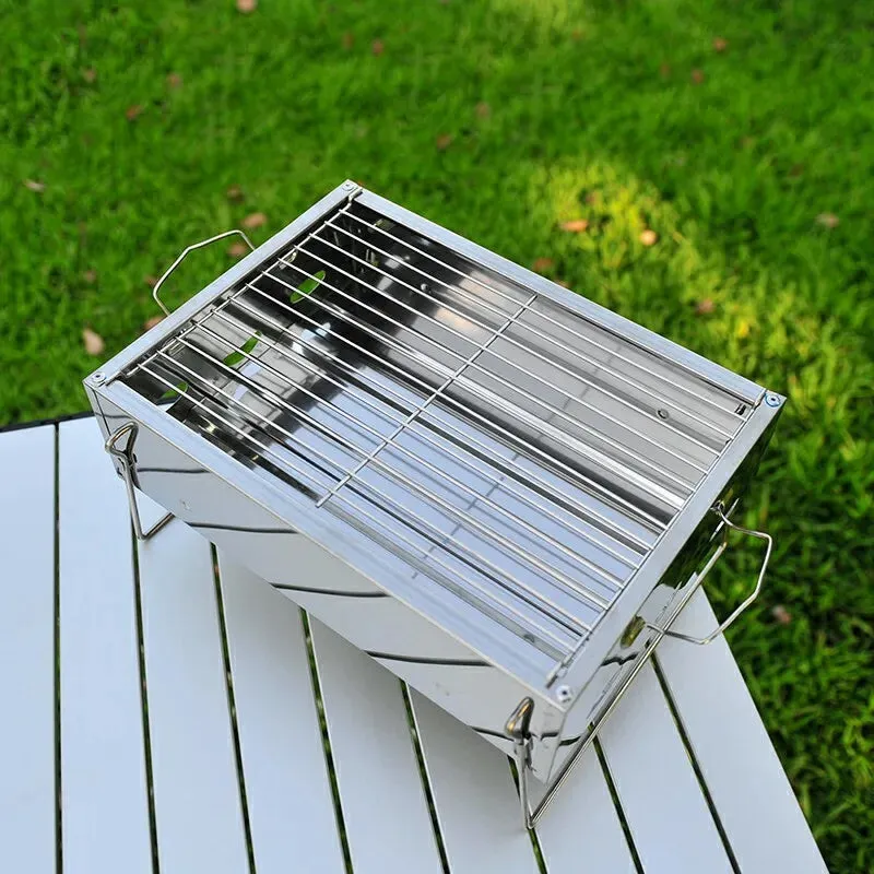Folding BBQ Barbecue Grill Portable Charcoal Stove for Camping Garden