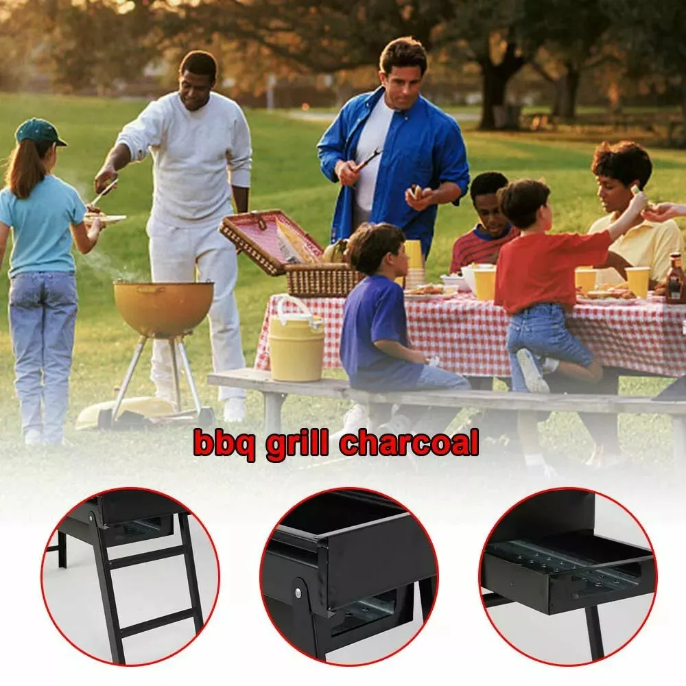 Folding BBQ Barbecue Grill Portable Charcoal Stove for Camping Garden