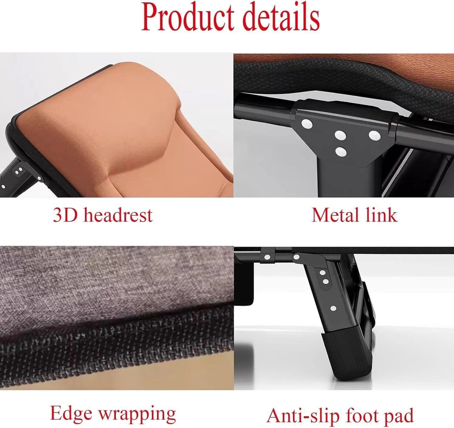 Folding Camping Cot for Adults w/Mattress & Pillow 4 Positions Adjustable Portable Cots for Sleeping Heavy Duty Fold Up Camp Bed Patio Lounger Supports 200kg