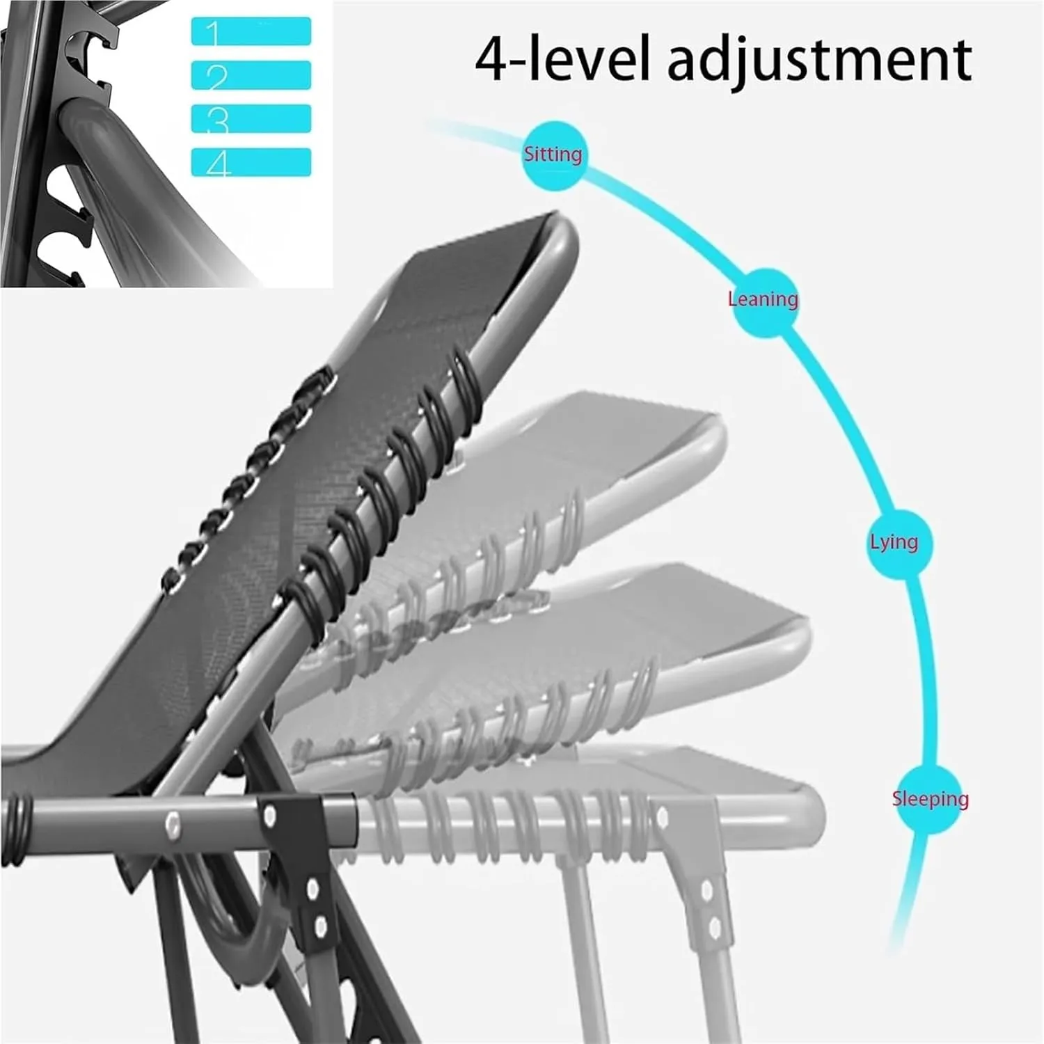 Folding Camping Cot,Camping Cot for Adults, Adjustable Backrest Single Lightweight Portable Sleeping Cot for Adults for Offices Nap Indoor Bedroom Outdoor Pool Patio