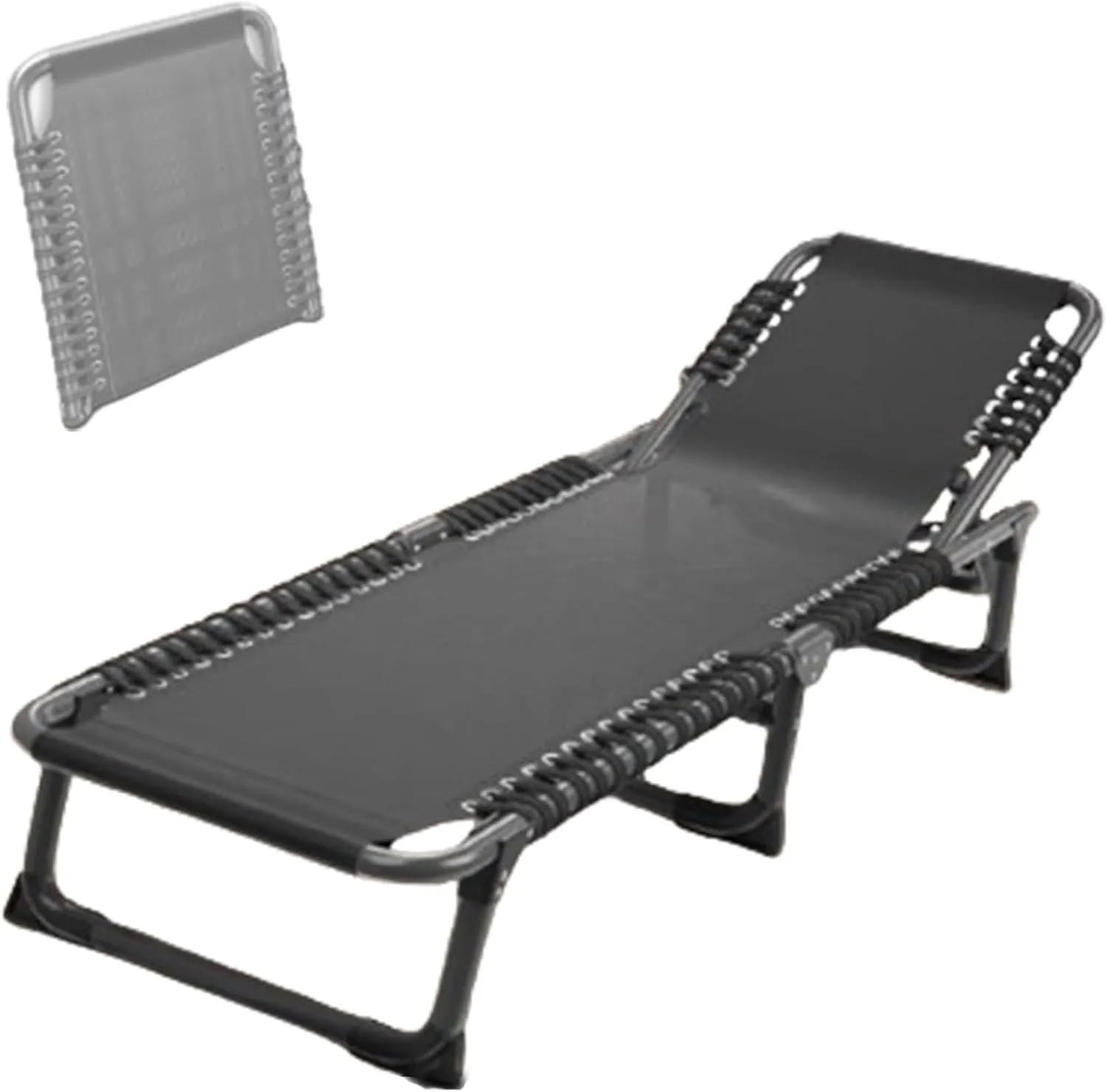 Folding Camping Cot,Camping Cot for Adults, Adjustable Backrest Single Lightweight Portable Sleeping Cot for Adults for Offices Nap Indoor Bedroom Outdoor Pool Patio