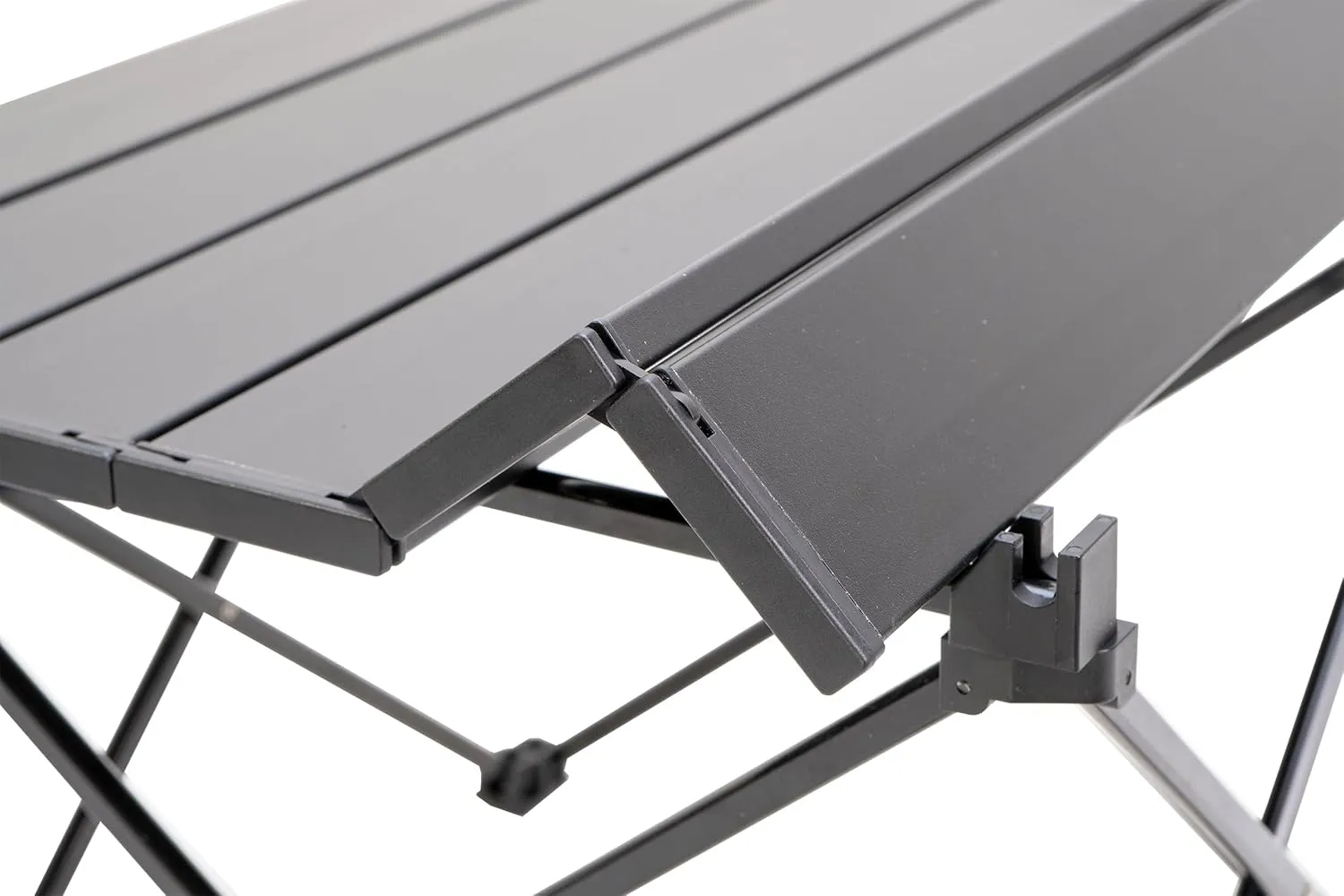 Folding Camping Table, Aluminum Folding Table, Portable Picnic Table with Easy Carrying Bag for Outdoor, Camping, Beach, BBQ, Party (M, Black)