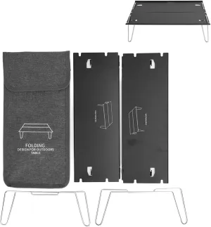 Folding Camping Table, Lightweight Portable Outdoor Folding Camp Table, Aluminum Alloy Construction for Backpacking, Hiking, Camping, Set of 2 Table