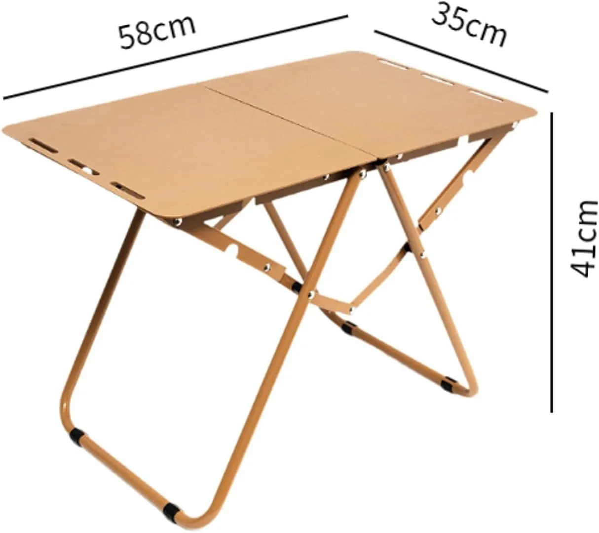 Folding Camping Table Picnic Table Easy for Storage Aluminum Alloy Compact for 1-2 Persons Fold up Camp Dining Table for BBQ