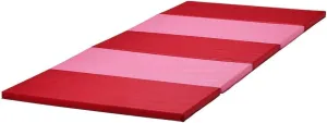 Folding Gym Mat, Thick Exercise Mat, Non-Slip Portable Floor Mat for Yoga, Home Workouts, Lightweight & Easy to Fold for Storage, Pink/red, 30.75 x 72.88 inches