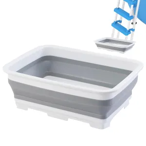 Foot Bath Basin For Swimming Pool, Folding Portable Pool Foot Tub, Feet Bath Basin For Ground Swimming Pools Accessories