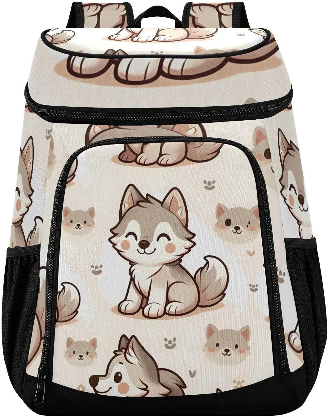 Fox Cute Animal Cartoon Cooler Backpack Cooler Insulated Leak Proof Lunch Backpack 36 Cans Waterproof Soft for Men Women Picnic Hiking Camping Beach