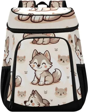 Fox Cute Animal Cartoon Cooler Backpack Cooler Insulated Leak Proof Lunch Backpack 36 Cans Waterproof Soft for Men Women Picnic Hiking Camping Beach