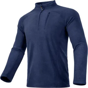 FREE SOLDIER Men's Quarter Zip Pullover Fleece Jacket Lightweight Sweaters Long Sleeve Thermal Half Zip Up Golf Sweatshirt