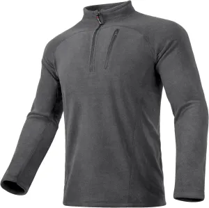FREE SOLDIER Men's Quarter Zip Pullover Fleece Jacket Lightweight Sweaters Long Sleeve Thermal Half Zip Up Golf Sweatshirt