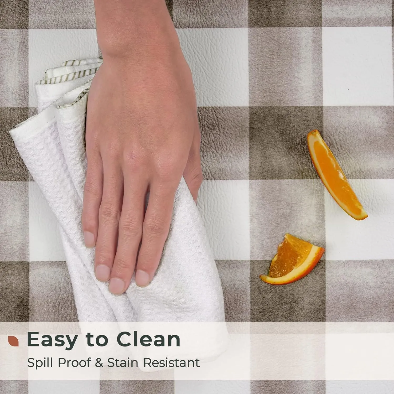 FRESHMINT Modern Farmhouse Plaid 2 Piece Set Kitchen Mats for Floor Anti Fatigue Waterproof & Non-Skid Kitchen Rugs Cushioned Kitchen Mat for Standing Washable Comfort Desk Kitchen Runners
