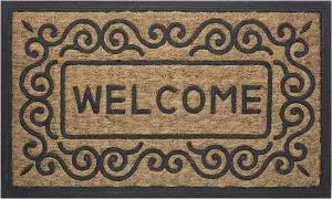 Front Door Mat for Outdoor Entrance - 18 Inch Length, 30 Inch Width (Scrolls) - Welcome Mat - Waterproof Doormat Rugs for Front Patio Entryway - Outdoors & Indoor Floor Mats by Achim Home Decor