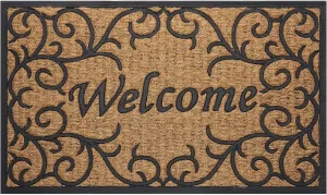 Front Door Mat for Outdoor Entrance - 18 Inch Length, 30 Inch Width (Vines) - Welcome Mat - Waterproof Doormat Rugs for Front Patio Entryway - Outdoors & Indoor Floor Mats by Achim Home Décor