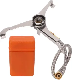 Fuel Can Stabilizer for Camping Stoves, Portable Cylinder Stand Foldable Gas Can Holder Camping Tripod Gas Stove Connector for Outdoor Camping Hiking Stove