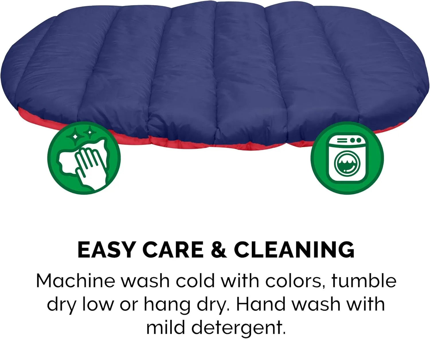 Furhaven Outdoor Travel Dog Bed for Small Dogs w/ Carry Bag, Washable & Foldable, Great for Crates & Kennels - Trail Pup Travel Pillow Mat w/ Stuff Sack Bag - Flame Red/True Blue, Small