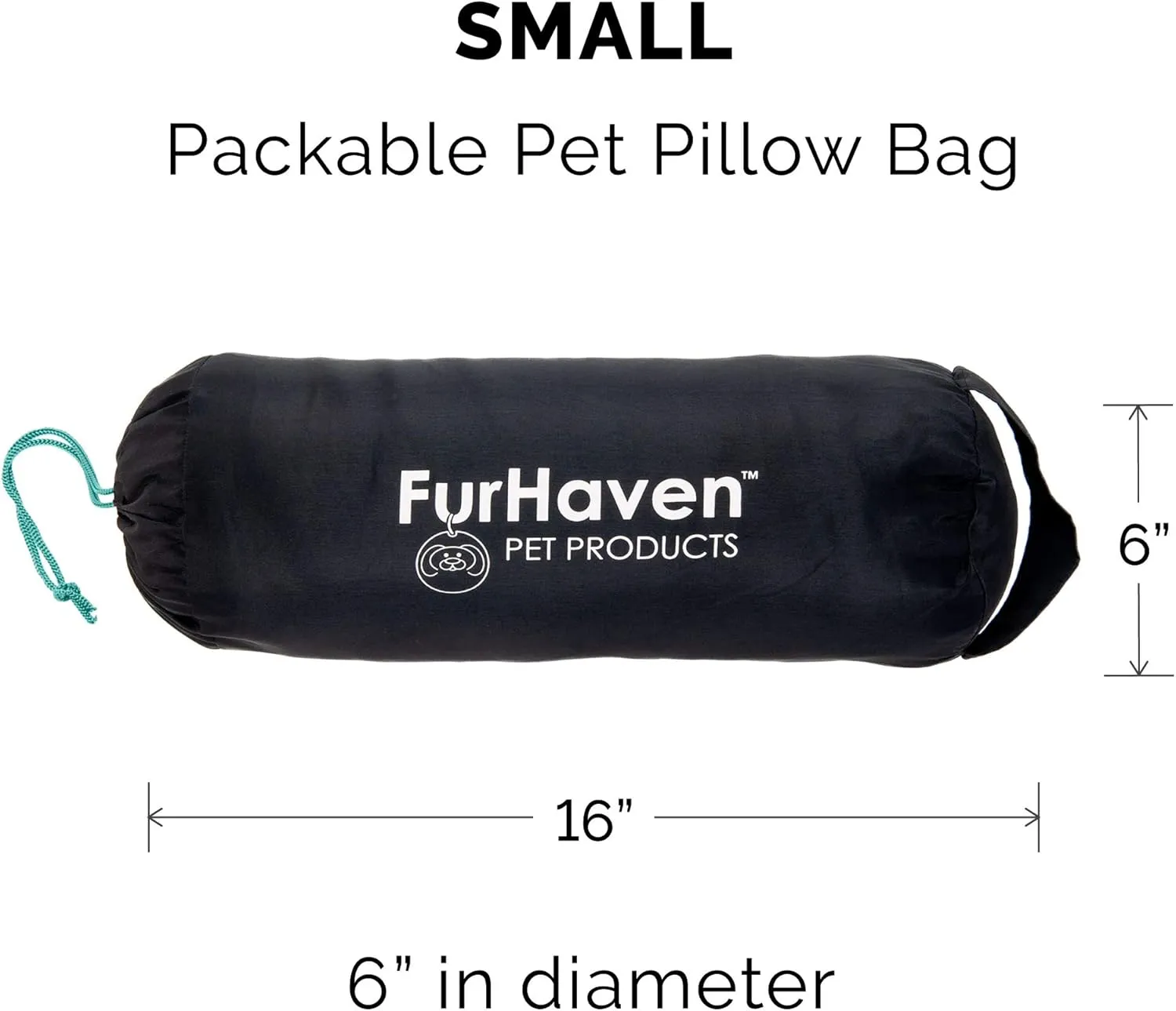Furhaven Outdoor Travel Dog Bed for Small Dogs w/ Carry Bag, Washable & Foldable, Great for Crates & Kennels - Trail Pup Travel Pillow Mat w/ Stuff Sack Bag - Flame Red/True Blue, Small
