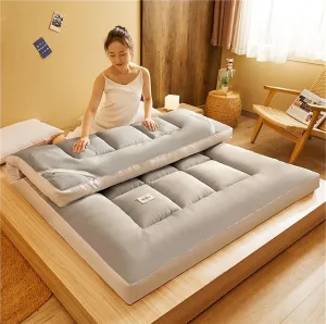 Futons Sofa Couch Bed,Foldable Japanese Floor Bed,Guest Mattress for Floor,Twin Full Queen King Size Futon,Portable Dormitory Mat,roll Up Travel Camping(B,Twin(35.4"X80"))