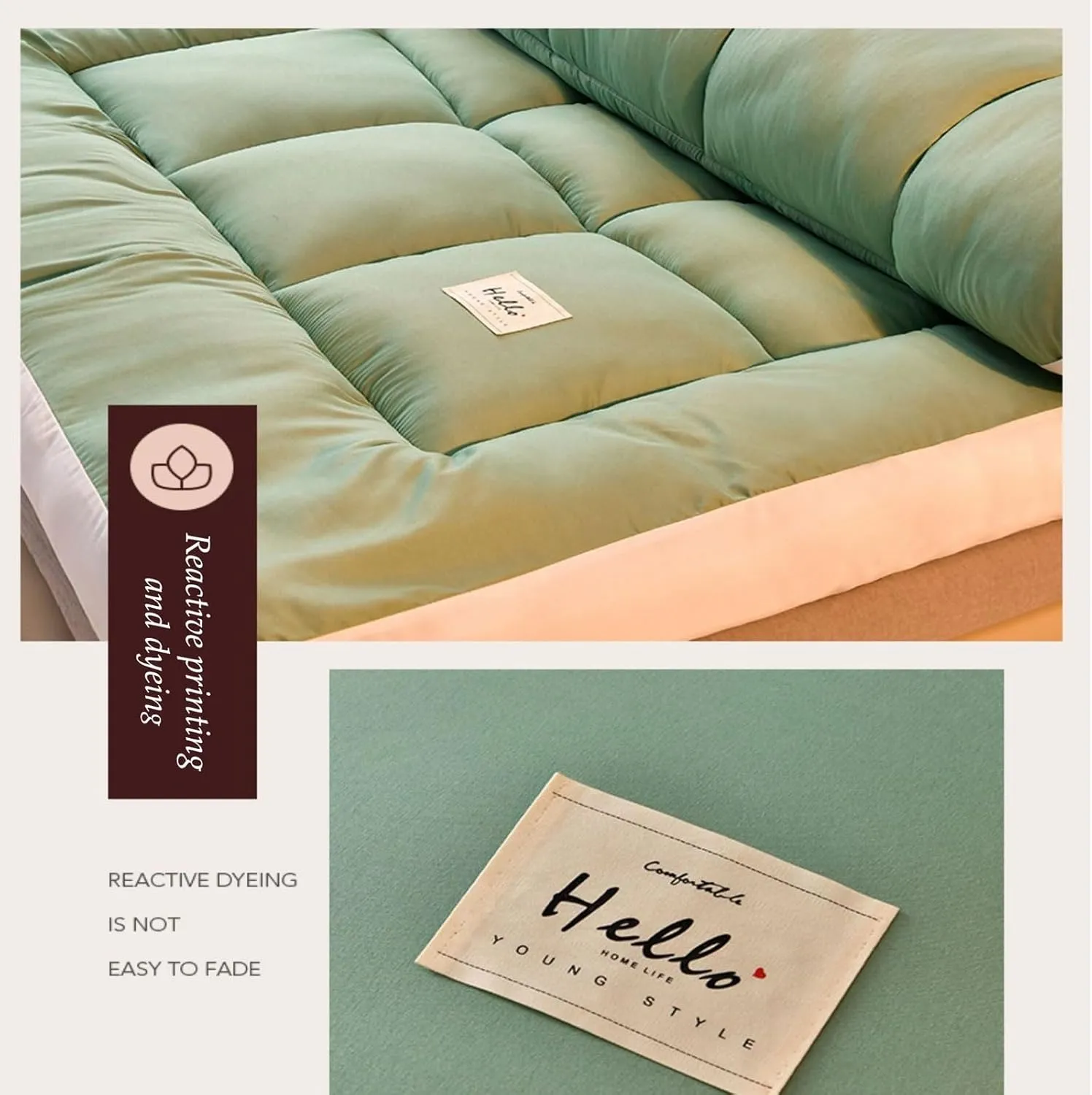 Futons Sofa Couch Bed,Foldable Japanese Floor Bed,Guest Mattress for Floor,Twin Full Queen King Size Futon,Portable Dormitory Mat,roll Up Travel Camping(B,Twin(35.4"X80"))