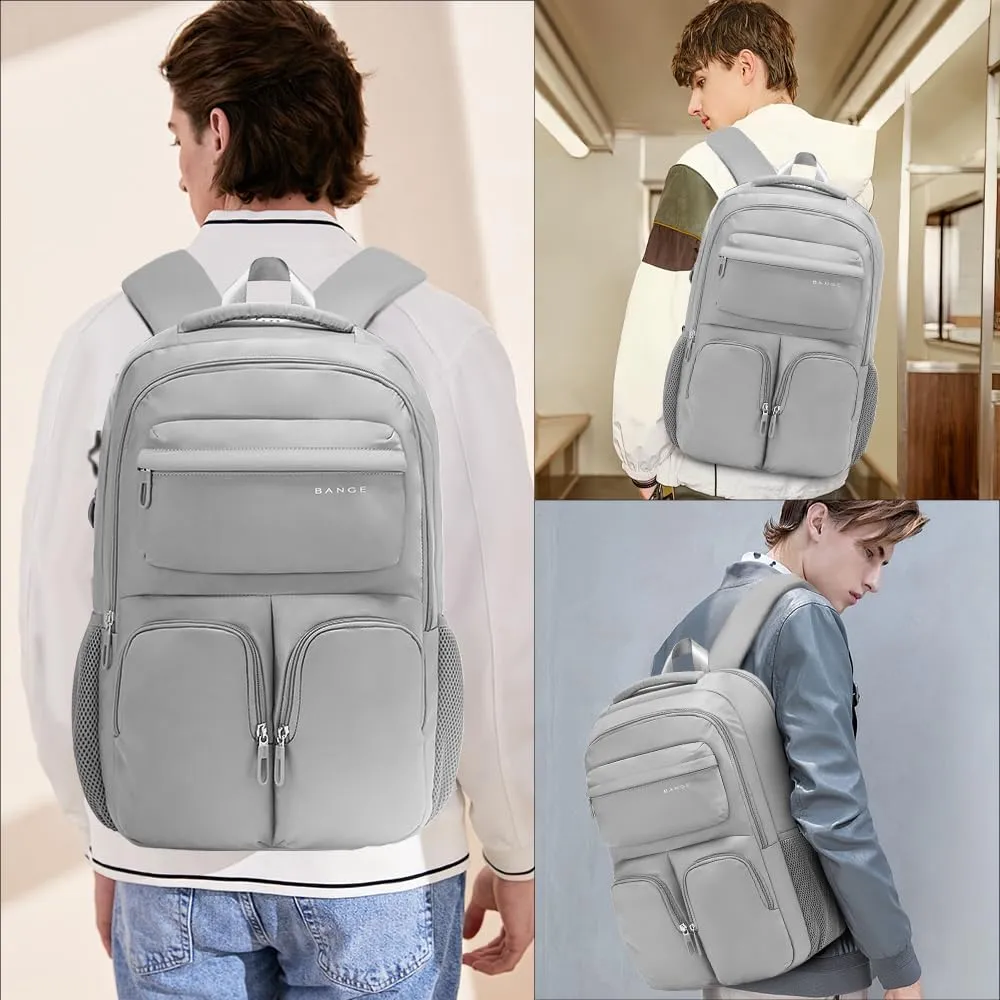 FUTURE AESTHETICS Travel Backpack for Women、men, College Backpack Bag, Hiking Backpack,Waterproof Carry On Backpack Business Backpack (Grey)