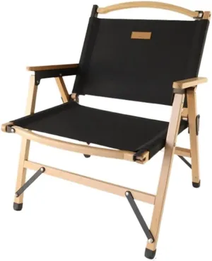 GaRcan Mountainhiker Outdoor Solid Wood Folding Chair Portable Camping Picnic Chair Barbecue Self-Driving Beach Chair (C)