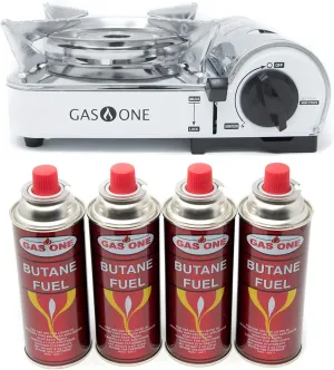 GasOne Emergency Gear Camping Mini Butane Portable Gas Stove with Carrying Case