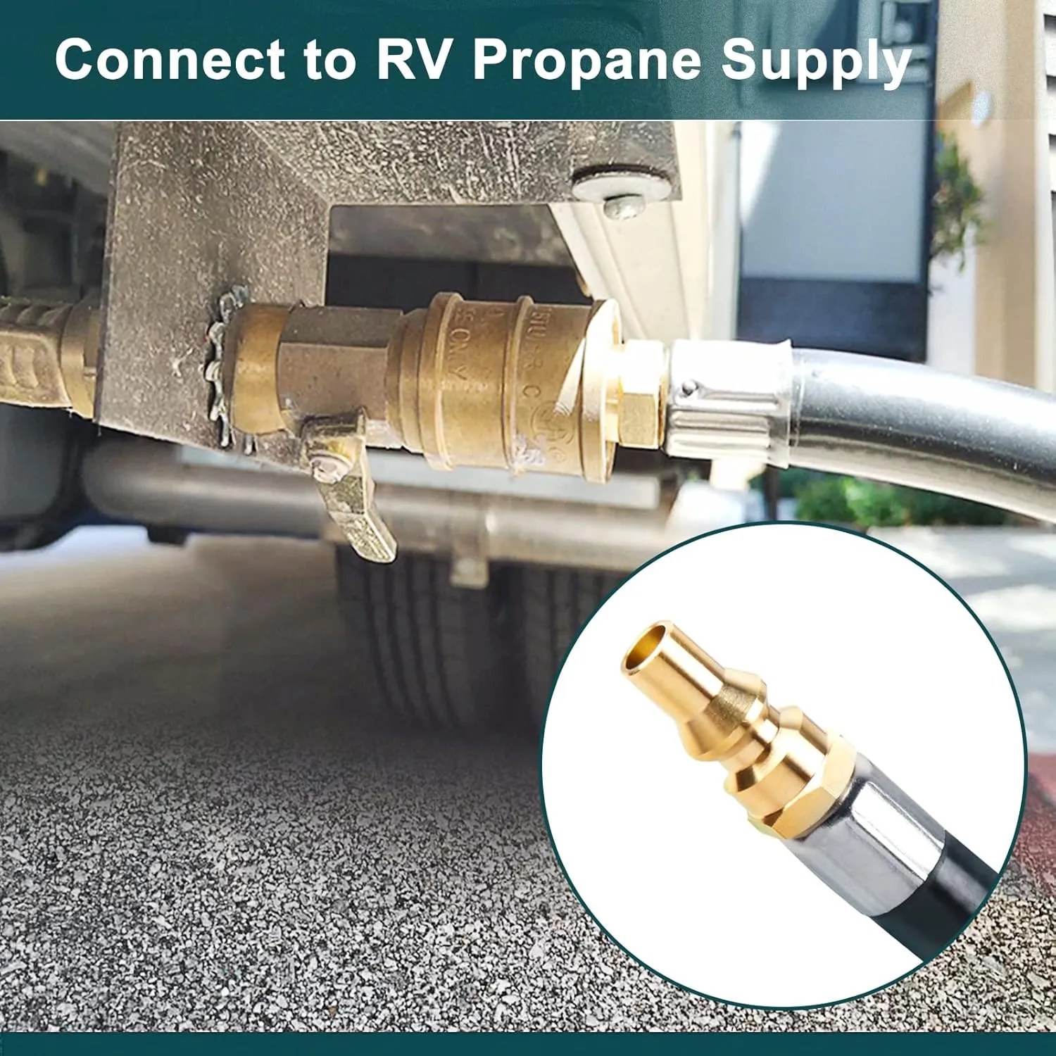 GASPRO 24-Foot RV Quick Connect Propane Hose for Camping Grill, Camp Chef Stove, Outland Fire Bowl, Portable Fire Pit and More